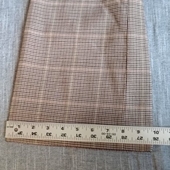 Talbots Pants Women's Size 4 Petite Plaid Houndstooth High Waist Flare - Picture 5 of 12